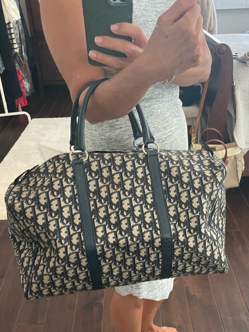 Dior ( CHRISTIAN DIOR) vintage logo duffle Boston bag diorrisima travel bag